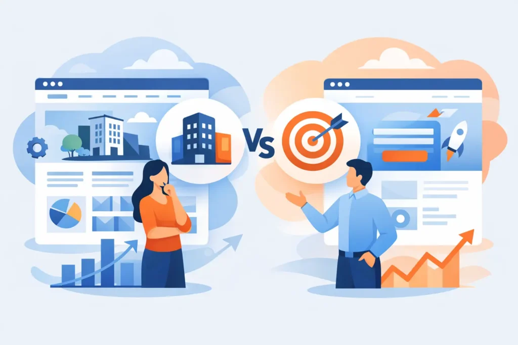 Site institucional ou landing page para crescer?