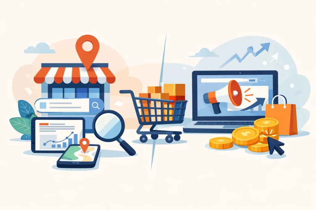 SEO local ou tráfego pago para vender mais
