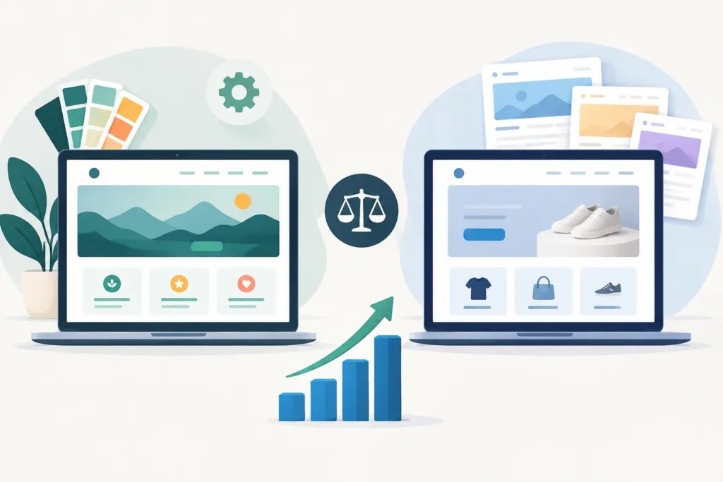 Site personalizado ou template pronto: qual vende mais?